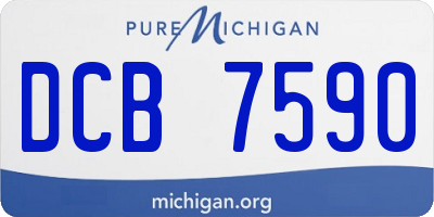 MI license plate DCB7590