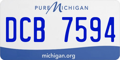 MI license plate DCB7594