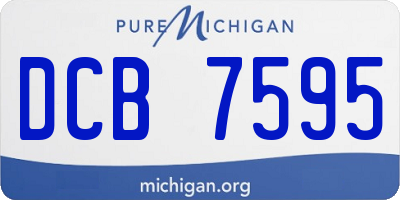MI license plate DCB7595