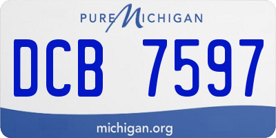 MI license plate DCB7597