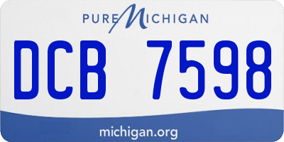 MI license plate DCB7598