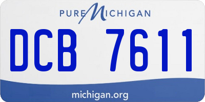 MI license plate DCB7611