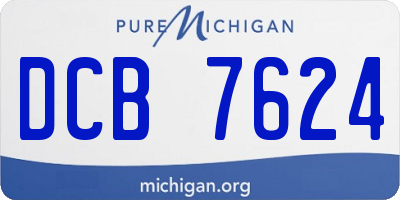 MI license plate DCB7624