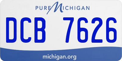 MI license plate DCB7626
