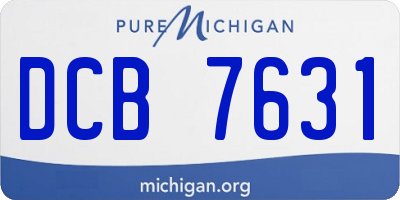 MI license plate DCB7631