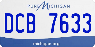 MI license plate DCB7633