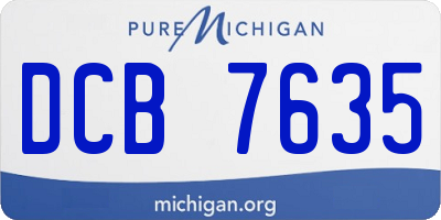 MI license plate DCB7635
