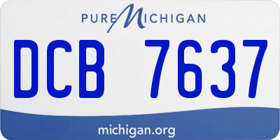 MI license plate DCB7637
