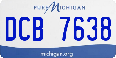 MI license plate DCB7638
