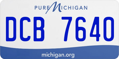 MI license plate DCB7640