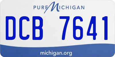 MI license plate DCB7641