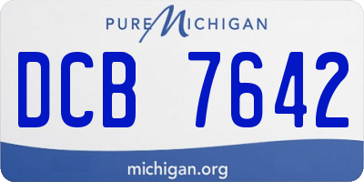 MI license plate DCB7642