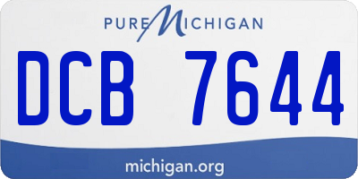 MI license plate DCB7644
