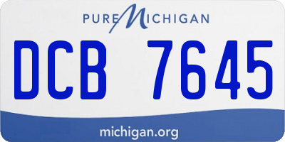 MI license plate DCB7645