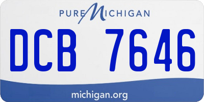 MI license plate DCB7646