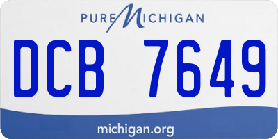 MI license plate DCB7649