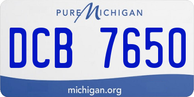 MI license plate DCB7650
