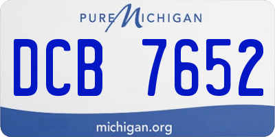 MI license plate DCB7652