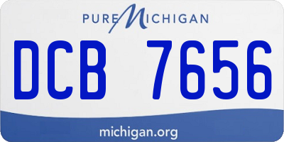 MI license plate DCB7656