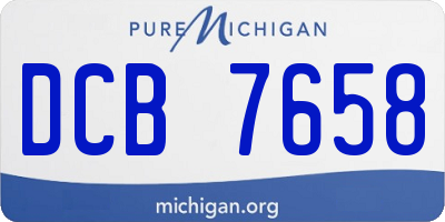 MI license plate DCB7658
