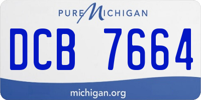 MI license plate DCB7664
