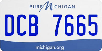 MI license plate DCB7665