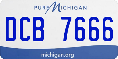MI license plate DCB7666