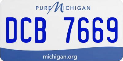 MI license plate DCB7669