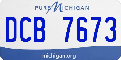 MI license plate DCB7673