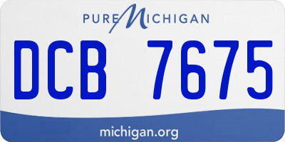 MI license plate DCB7675