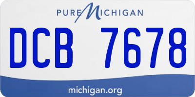 MI license plate DCB7678
