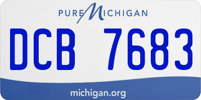 MI license plate DCB7683