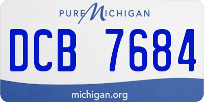 MI license plate DCB7684