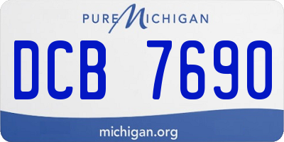 MI license plate DCB7690