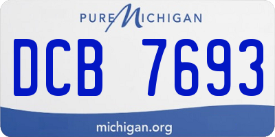MI license plate DCB7693