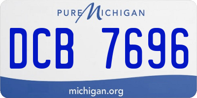 MI license plate DCB7696