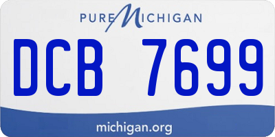 MI license plate DCB7699