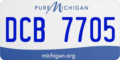 MI license plate DCB7705
