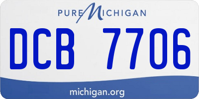 MI license plate DCB7706