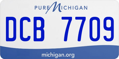 MI license plate DCB7709