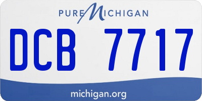 MI license plate DCB7717