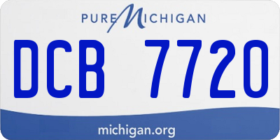 MI license plate DCB7720