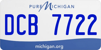 MI license plate DCB7722