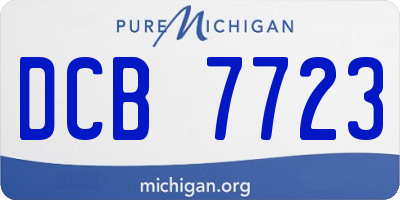 MI license plate DCB7723