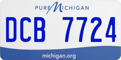 MI license plate DCB7724