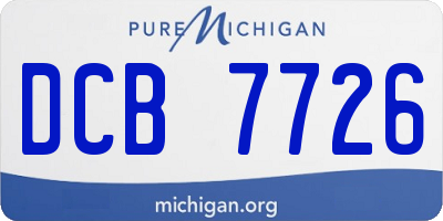 MI license plate DCB7726