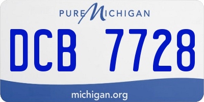 MI license plate DCB7728