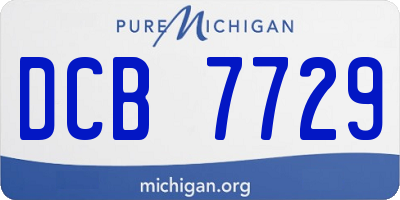 MI license plate DCB7729