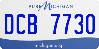 MI license plate DCB7730
