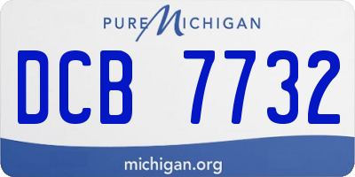 MI license plate DCB7732